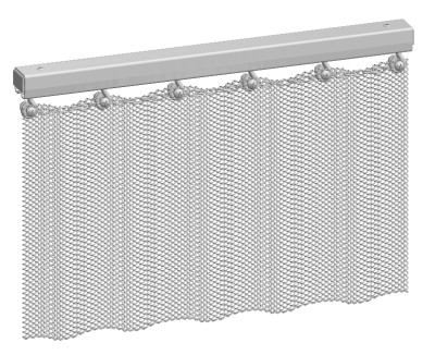 Mesh Curtain Sets Stainless Steel 1/4 Weave